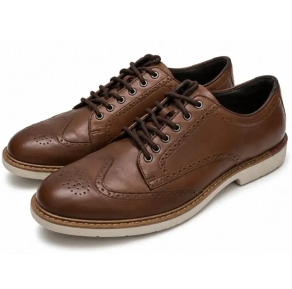 Cole Haan Brown Leather Wingtip Oxford Grand.OS Casual Shoe Mens 12M C35085 NWOT